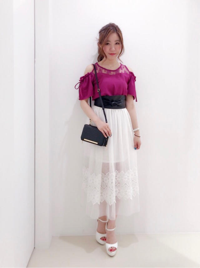 レーススカートで清楚コーデ♡chisato