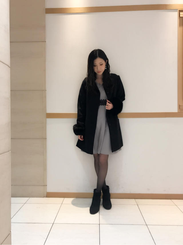大人可愛いデザインがツボ♬フィット&フレアワンピース♡mako