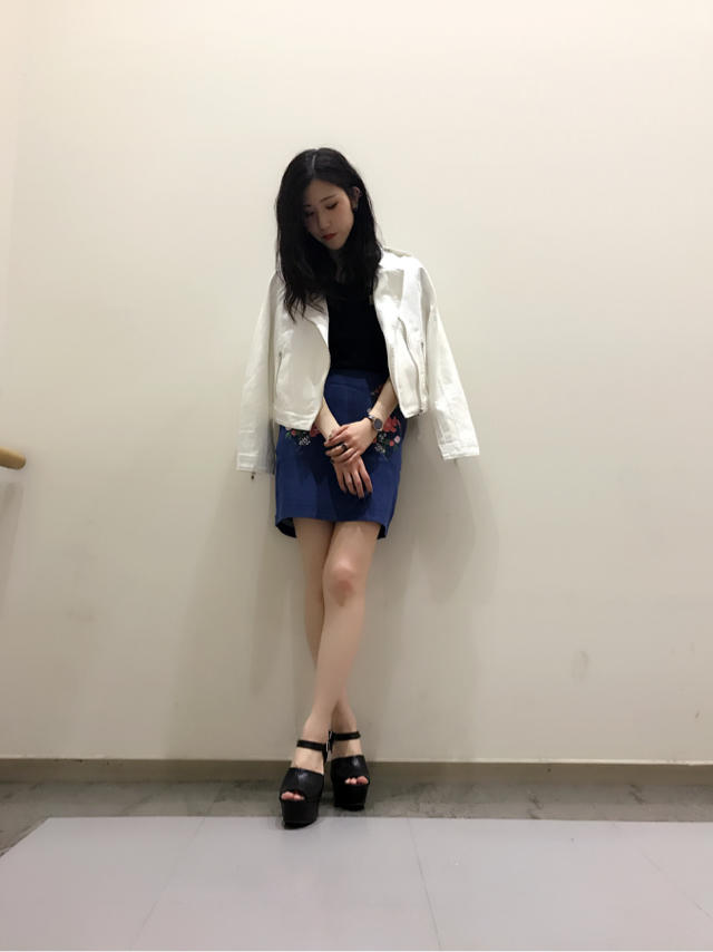 新作デニムライダースジャケット♡mako