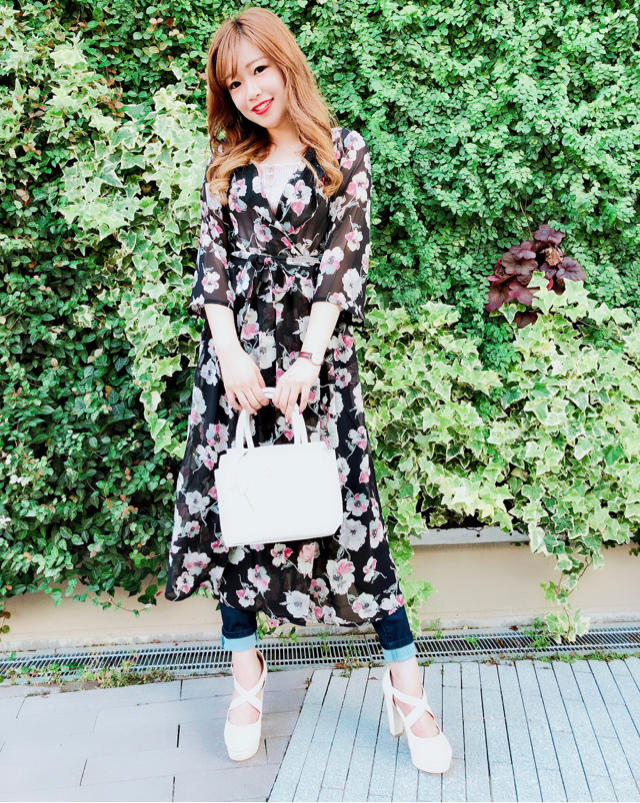大人可愛い!!花柄ワンピ♡misaki