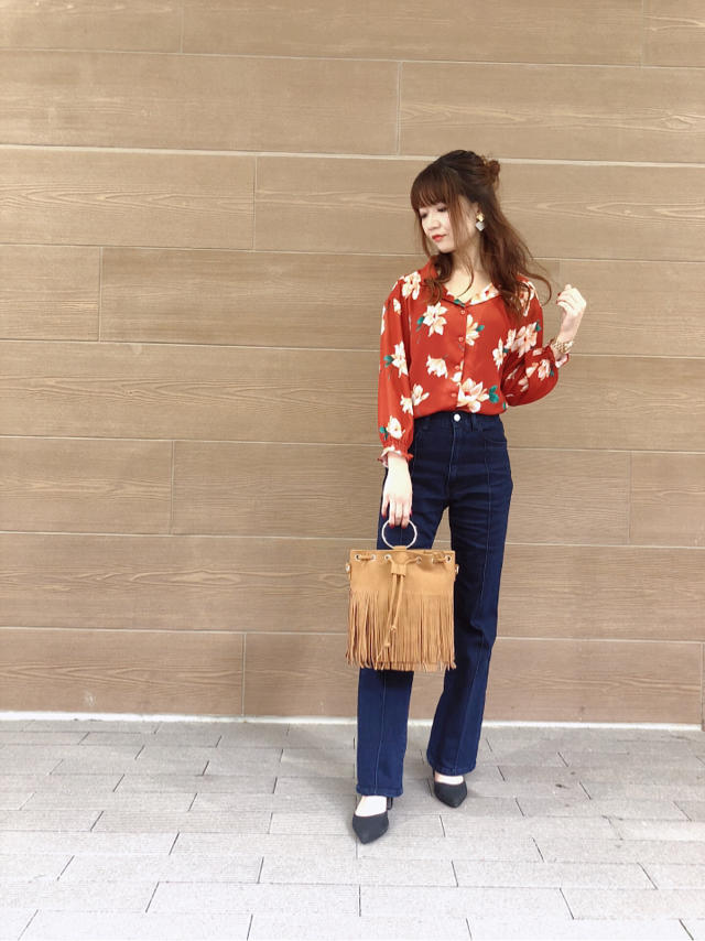 花柄シャツ❤️