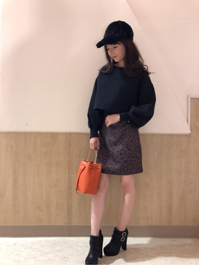 レオパード柄台形ミニスカート❤️