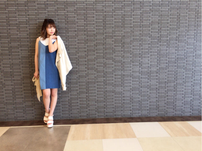 バイカラーdenimワンピ♡rina