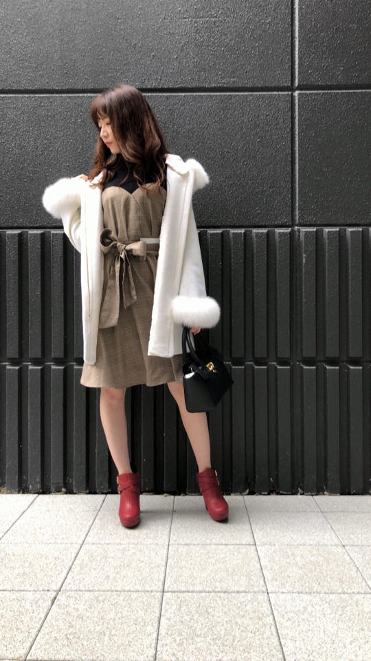 グレンチェックドッキングワンピ❤️