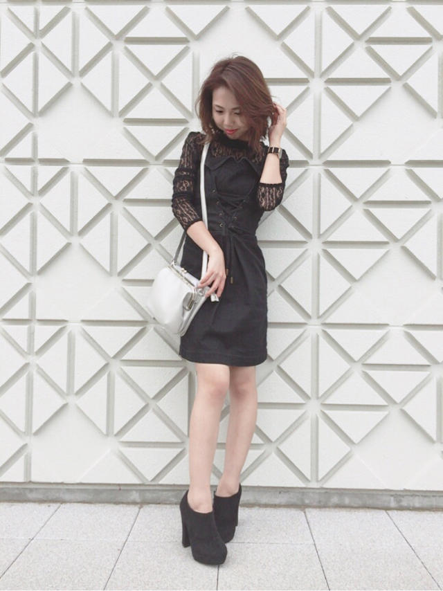 レーストップス+デニムワンピース ❤︎ RINA