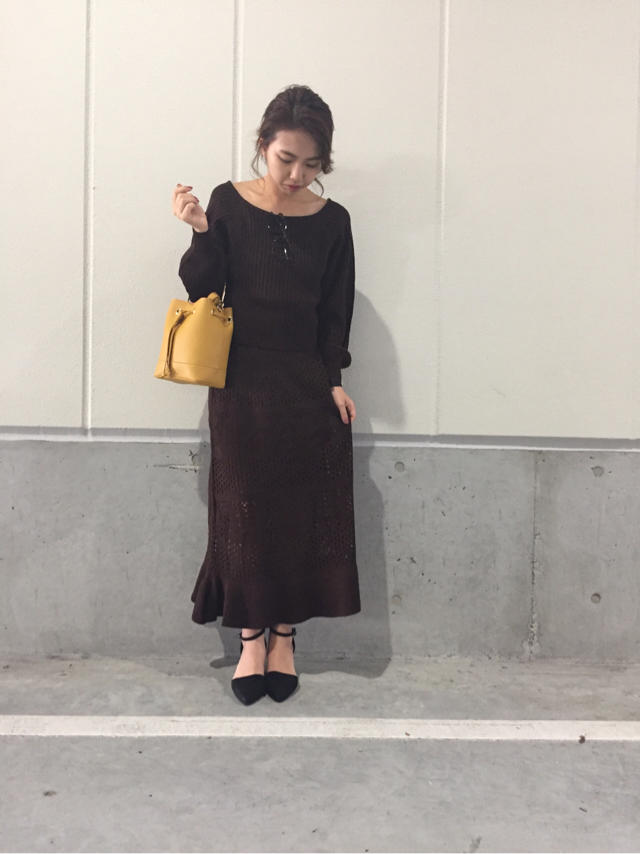 透け感がsexyなニットアップ❤️❤️