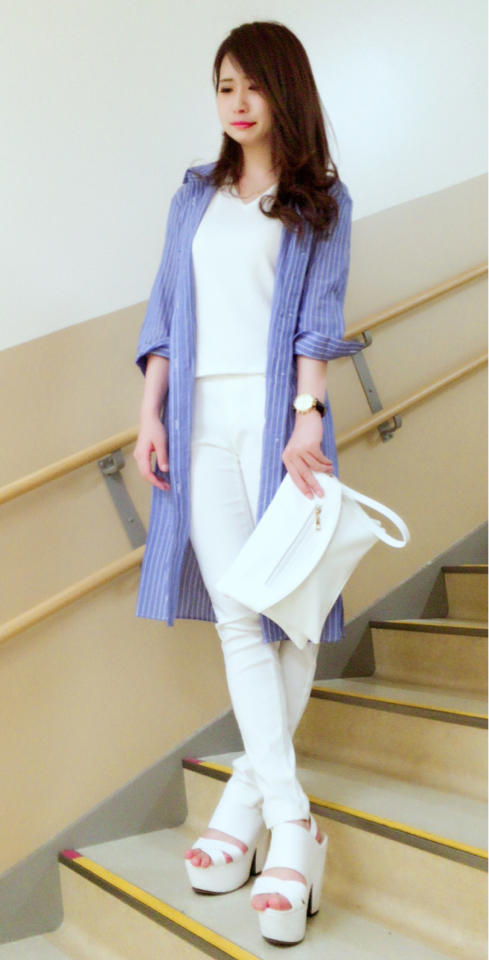 ストライプロングシャツ ♡