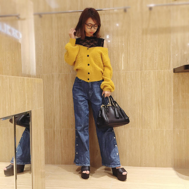 ニットカーデ＋レースインナーset ❤︎ rina