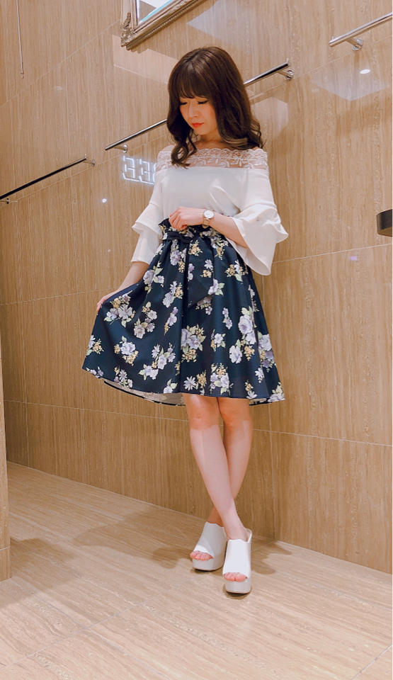 花柄フレアスカート❤️大人レディcode