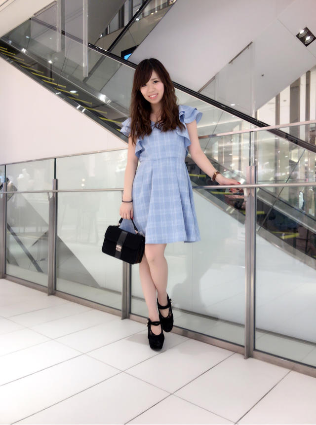 フリルスリーブの新作チェックワンピ♡本日イベントスタート！ゆうき