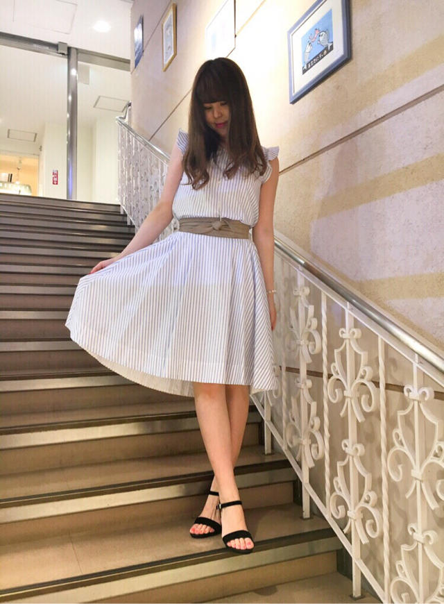 涼しげ♪サッシュベルト付きセットアップ！！