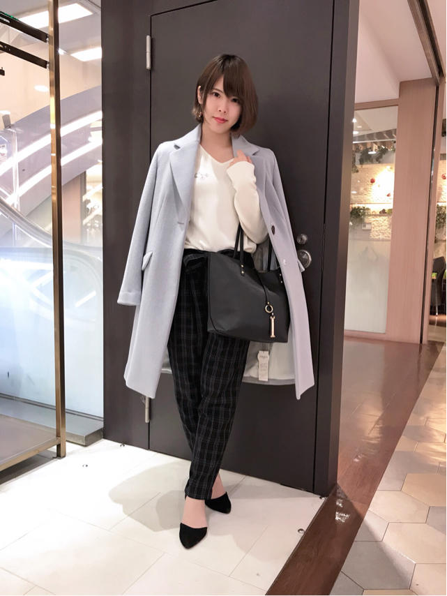 オフィススタイルにも！リボン付きパンツ♡