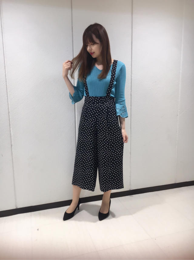 トレンド♡サスペンダー付きワイドパンツ★