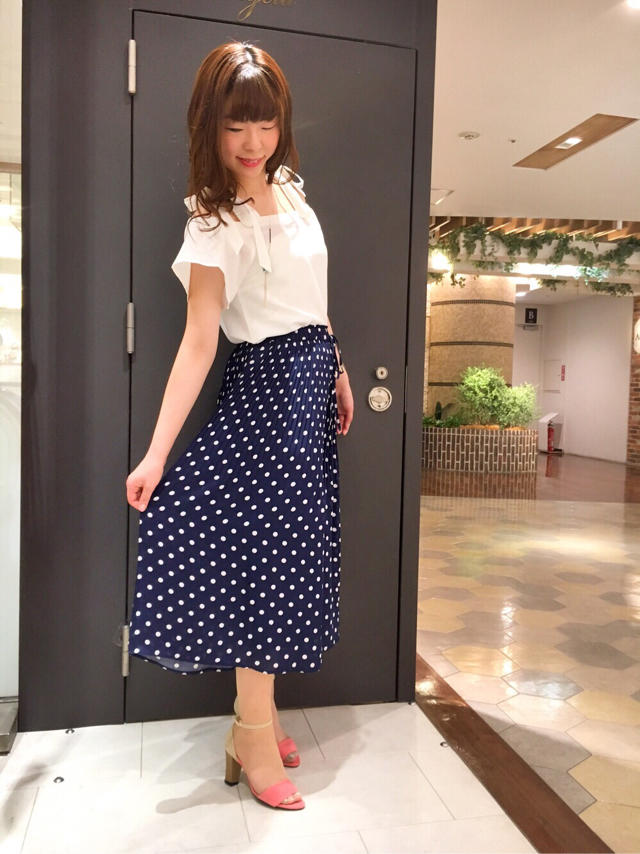ドットプリーツスカーチョ♪スタッフ購入品♡