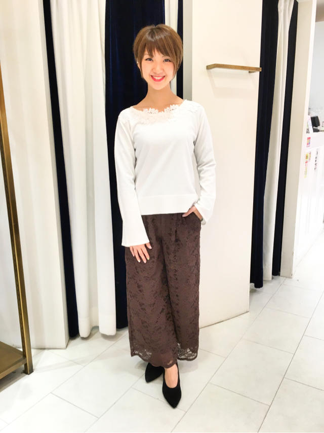 レースを取り入れて♡
