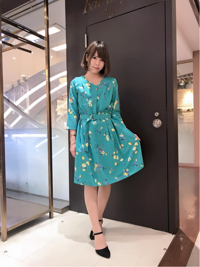 春らしく！花柄ワンピース♡