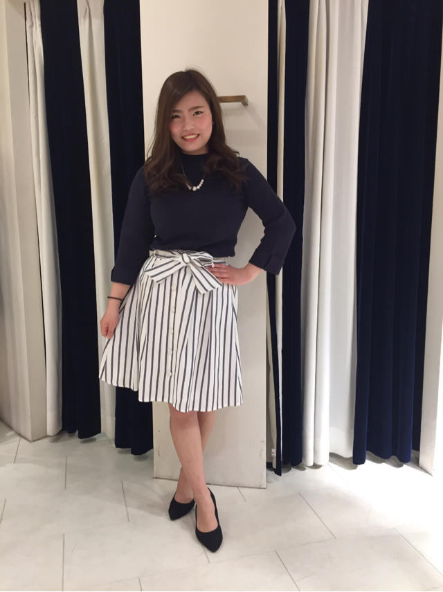 春を先取り！ストライプスカート♡