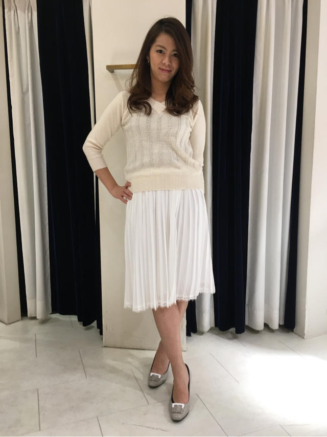 春ニットでお出かけ♡