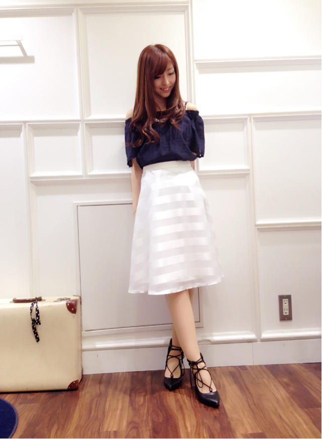 ボーダースカート♡