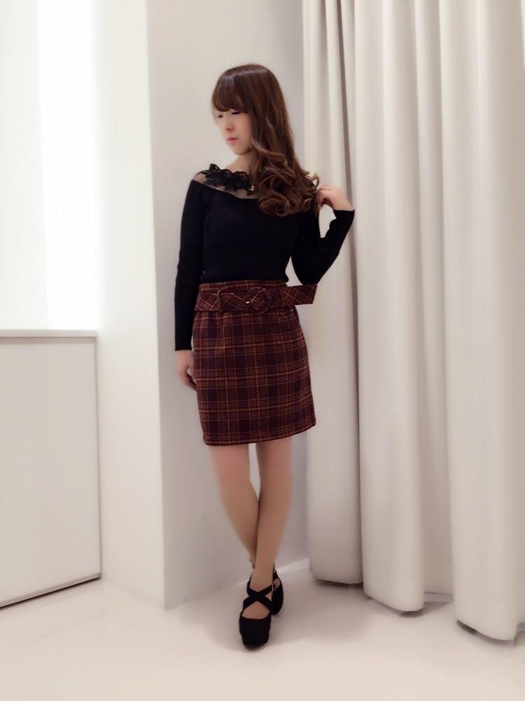 セシル人気アイテム再入荷♡新作チェック柄スカート合わせでスタイルUP♡