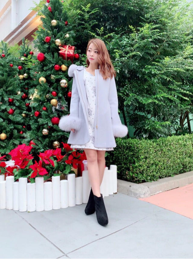 華やかさ×レトロ♡一枚でも上品に♡ドットフラワーワンピース♡ゆか