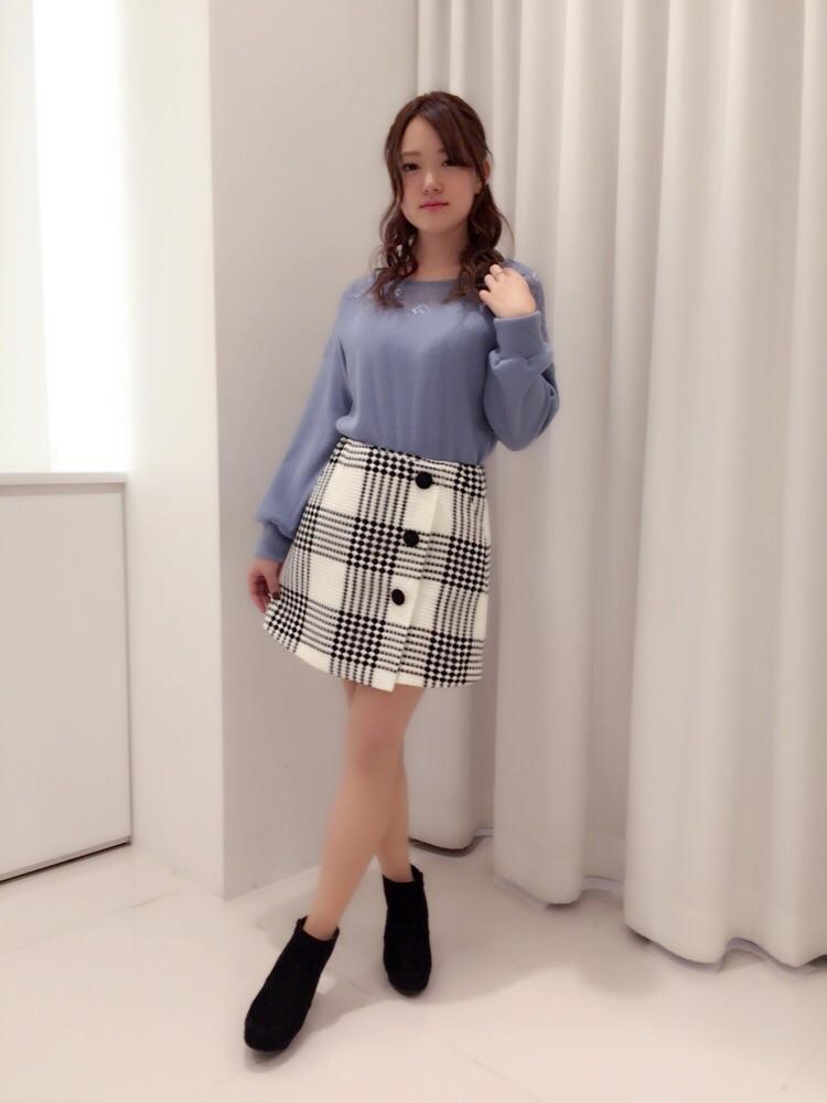 レース♡シースルーtops×柄SK( *´艸｀)