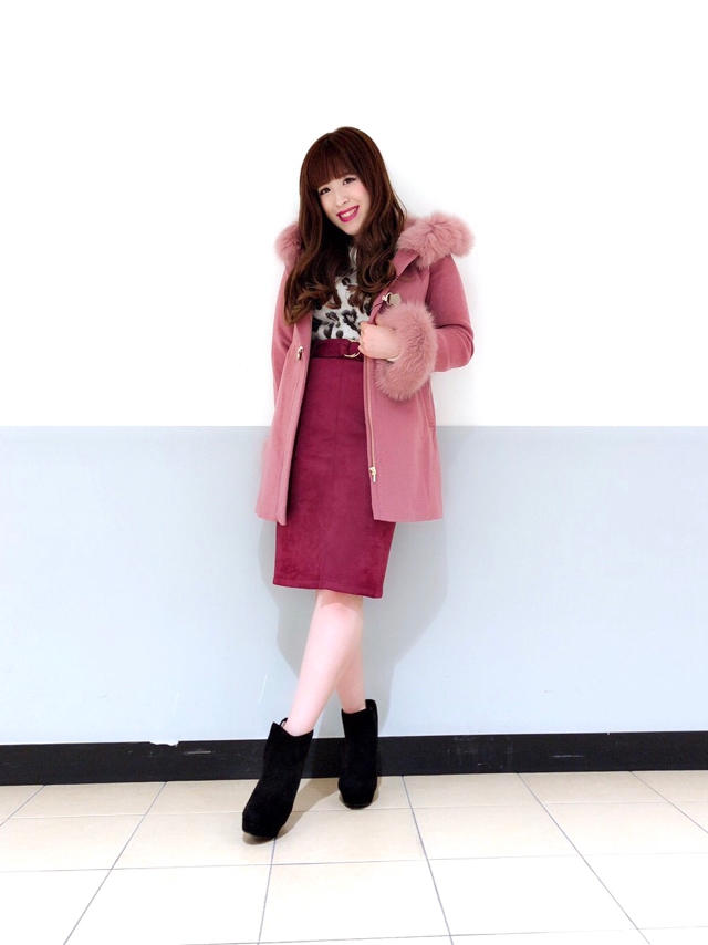 ピンクを購入♡ビット付きウールコート♡♡ ちさと
