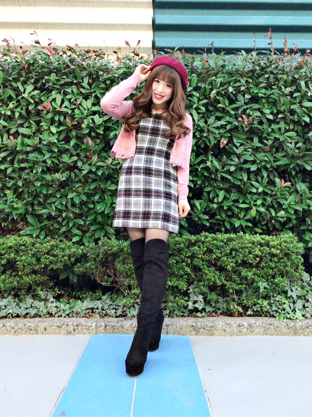 甘すぎない♡今季人気のチェック柄ノースリーブワンピース♡ゆか