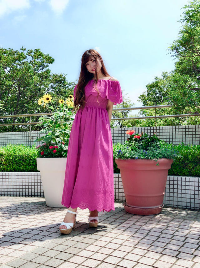 再入荷✩Natsumi着用オフショルマキシOP♡なつみ