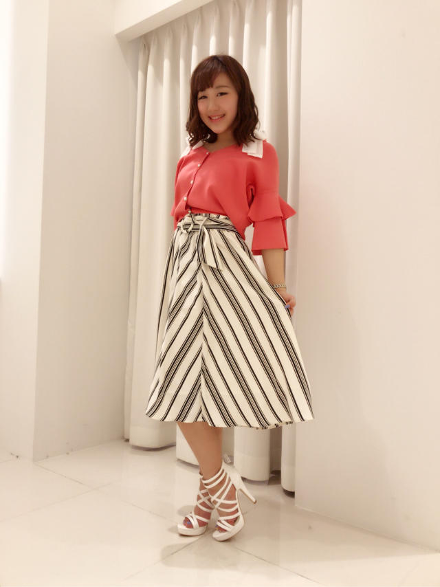 ラッフルスリーブゆるカーデ♡かなこ