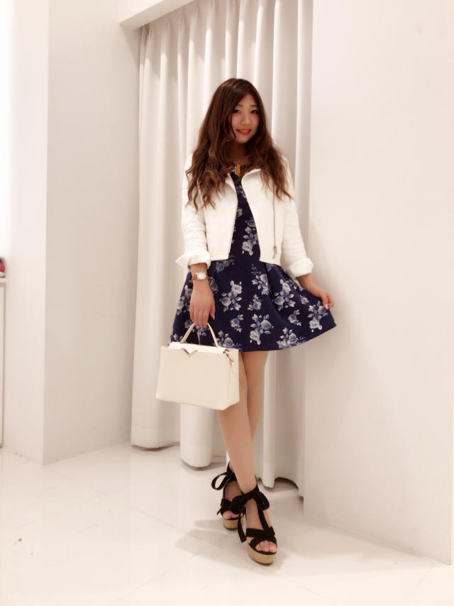 春のデート服！オリジナル花柄ワンピ♥はるか