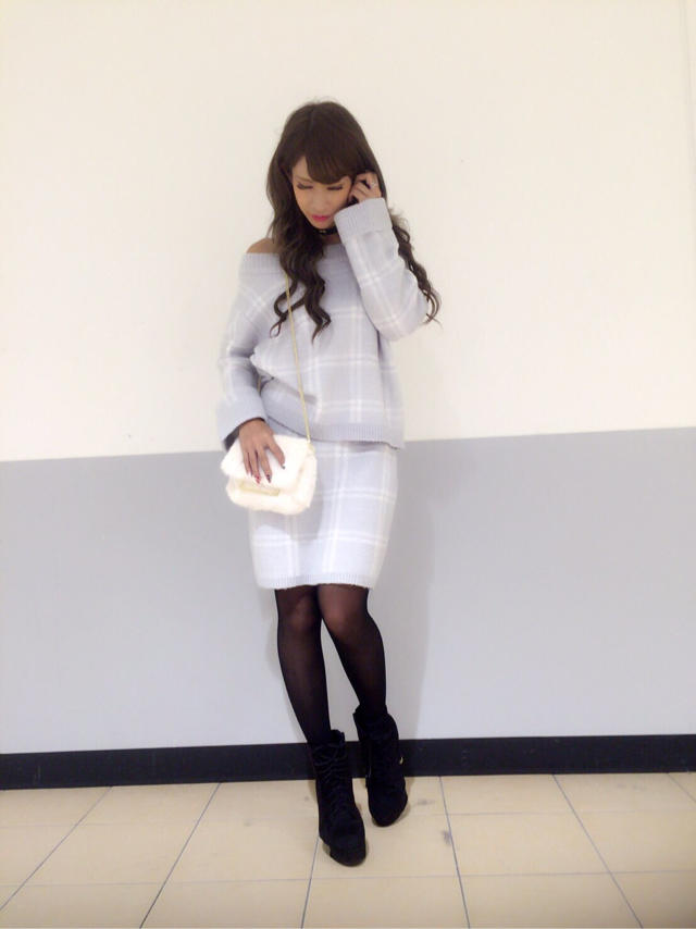 Wラインが可愛い♥新作ニットアップ♥はるか