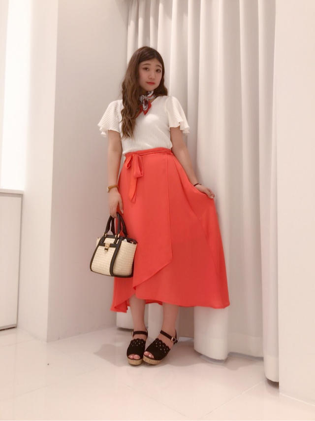 脚痩せ効果◎ラップイレヘムスカート♡なつみ