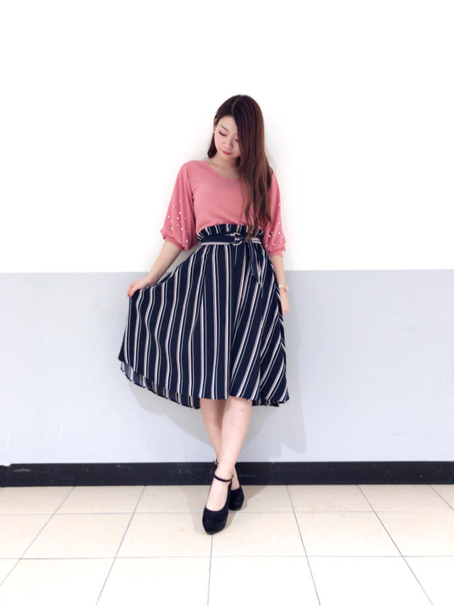 袖パールシフォンカットソー♡♡かなこ
