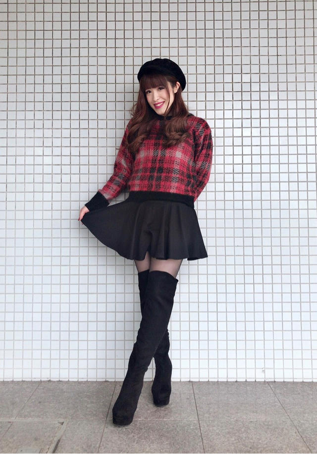 ちさとオススメ♡KANGOLチェックニット♡♡ ちさと