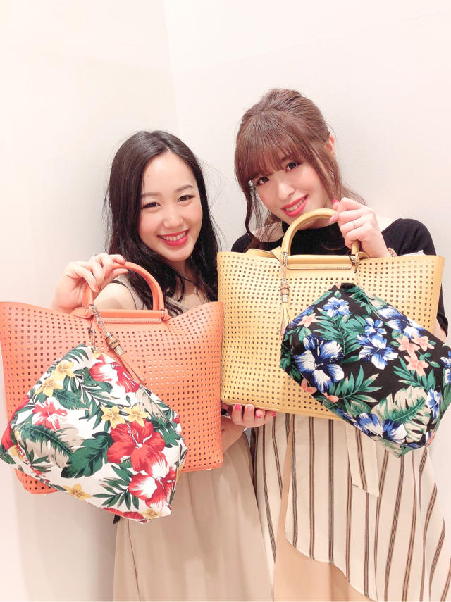 リゾート柄ポーチ付きBAG♡あいり