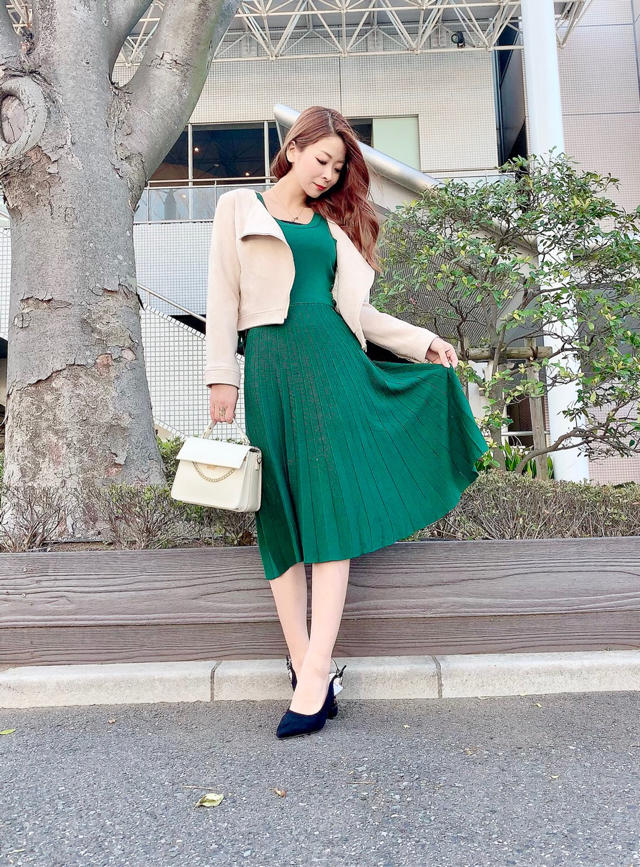 プリーツニットワンピース♡♡ ちさと