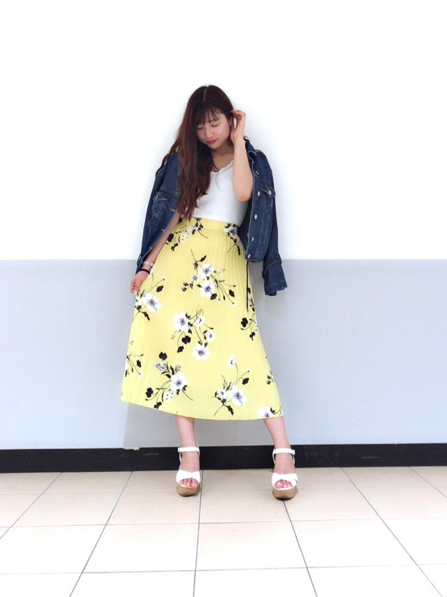 大人レトロな花柄プリーツ♡なつみ