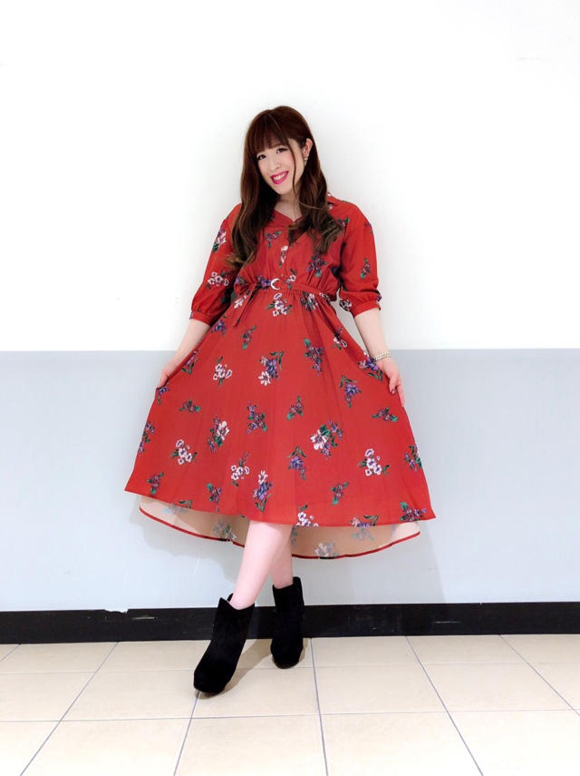 フィッシュテールカット!!フラワーシャツOP♡かなこ