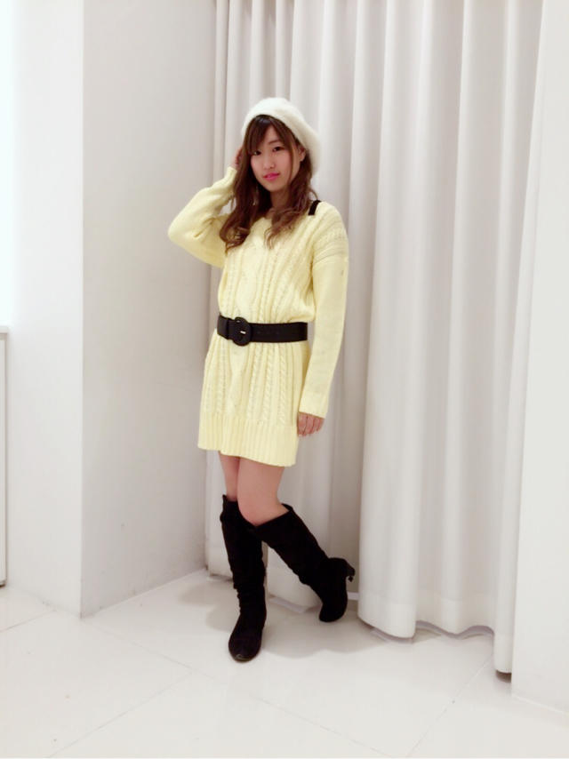 新色♡ベロアリボンチュニック♡ひなこ