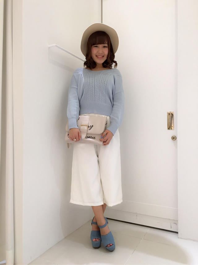 ケーブルニット×ワイドパンツset♡かなこ