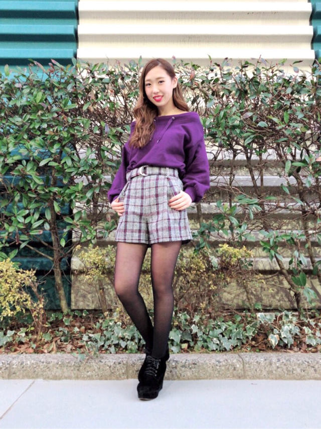 裏起毛で暖かい♡オフショルトップス♡ゆか