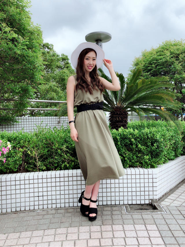 サッシュベルト付き♡カットワンピ♡ひなこ