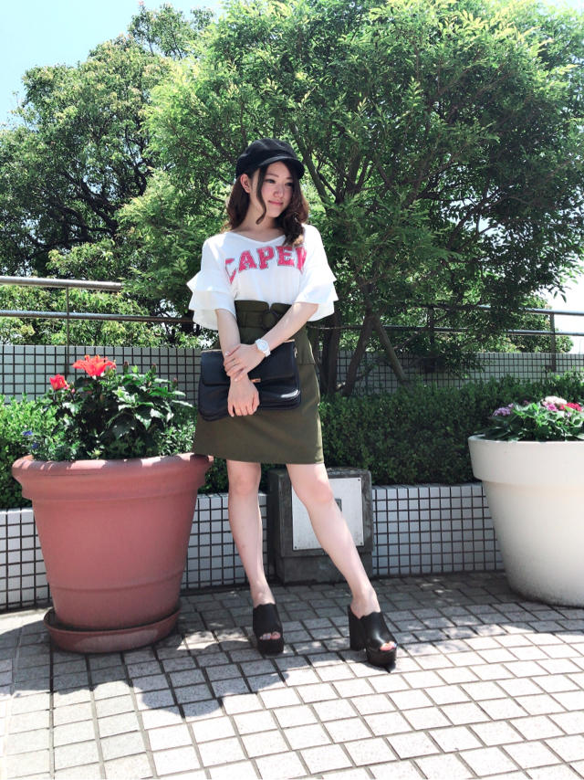 人気が止まらない!!フレアスリーブTシャツ♡ゆか