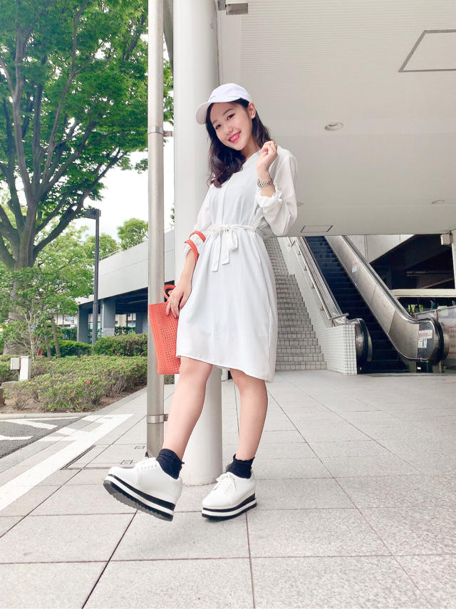 バックレースシャツOP♡ホワイトcode♡かなこ