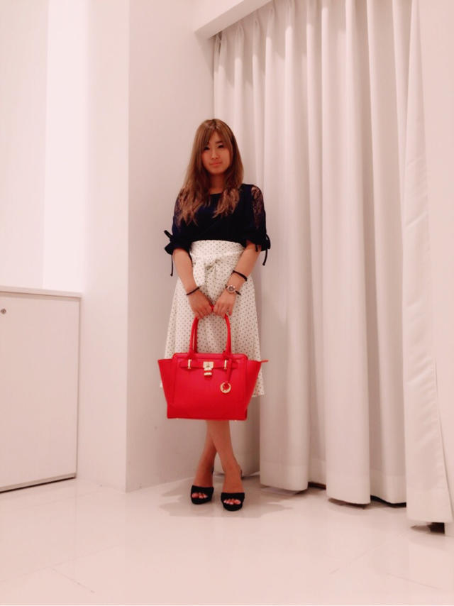 ドットが可愛い♡フレアスカート♡ひなこ
