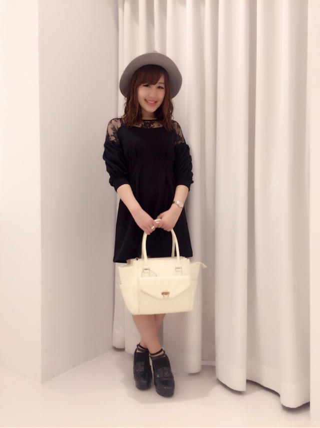 春のデート服♡レースワンピ♡かなこ