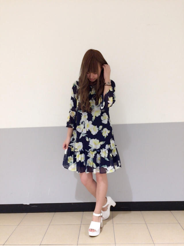 花柄チュニック♡フリルワンピース♡ひなこ