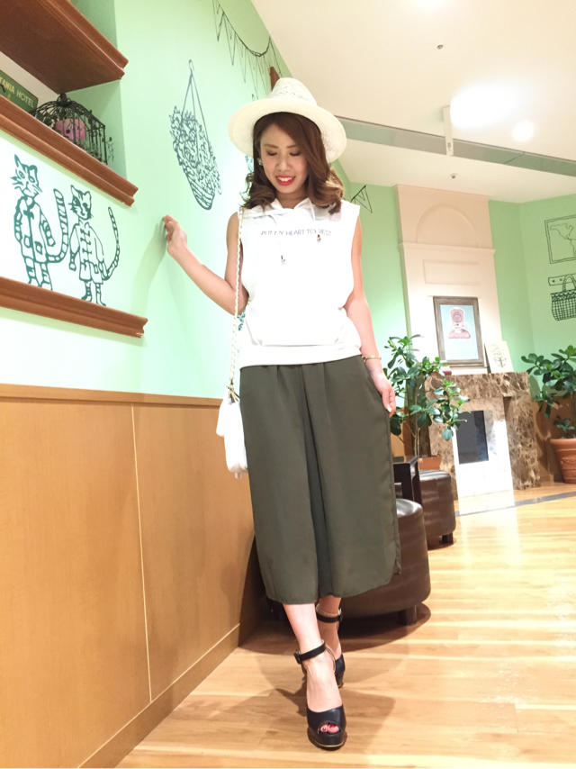 スカーチョカジュアルコーデ＼(^^)／りなち