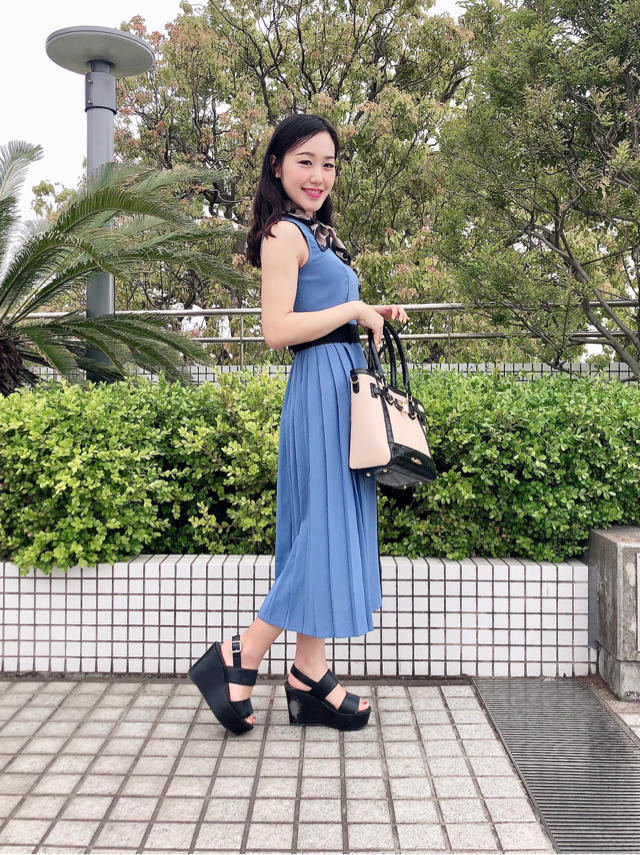 大人フェミニン♡プリーツブロッキングOP♡かなこ